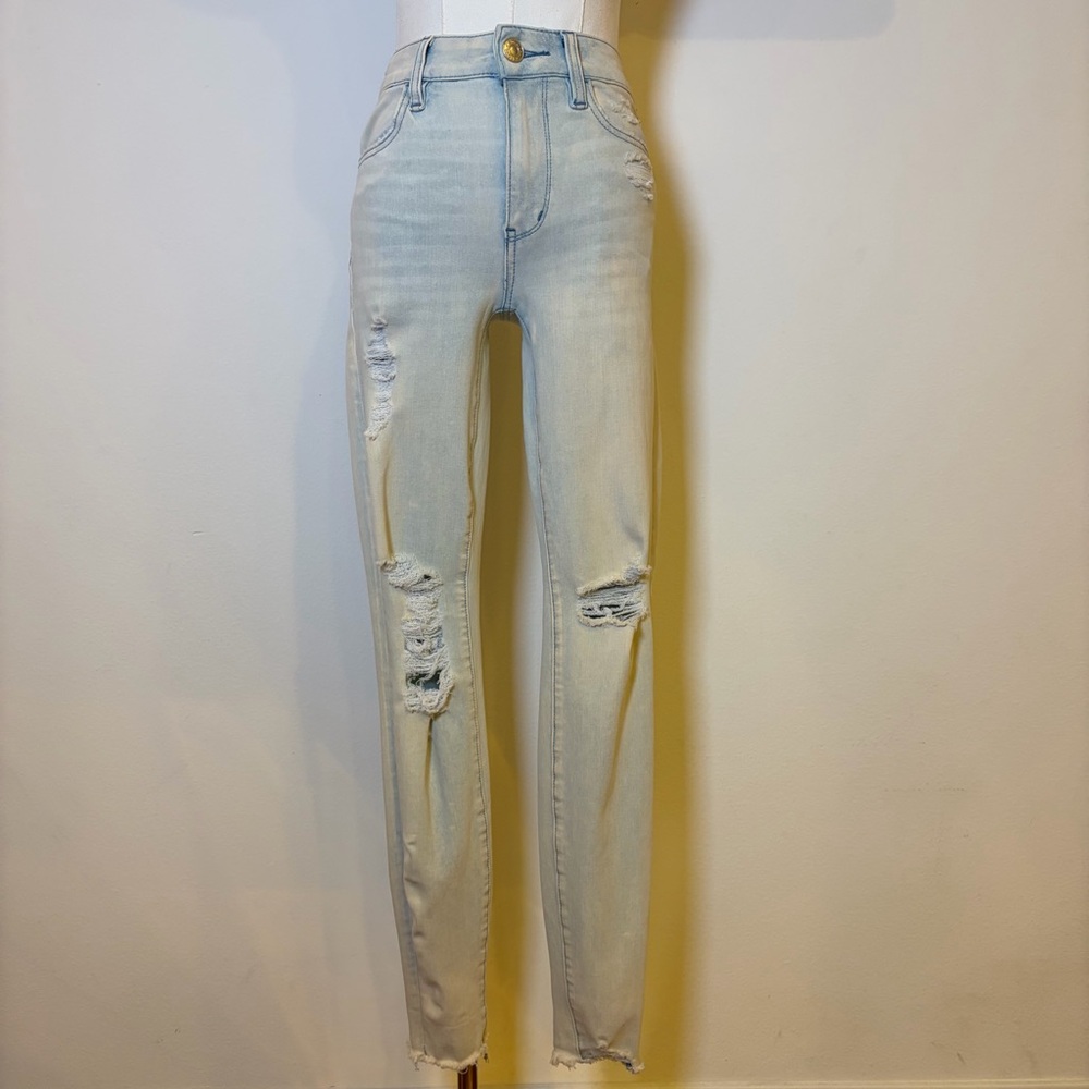 American Eagle Distressed High Rise Legging Jeans Size 2
